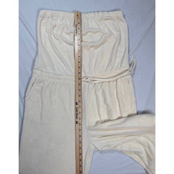 Beyond Yoga Tropez‎ Jumpsuit Women's Size LRG Cream Strapless Top - Picture 6 of 11